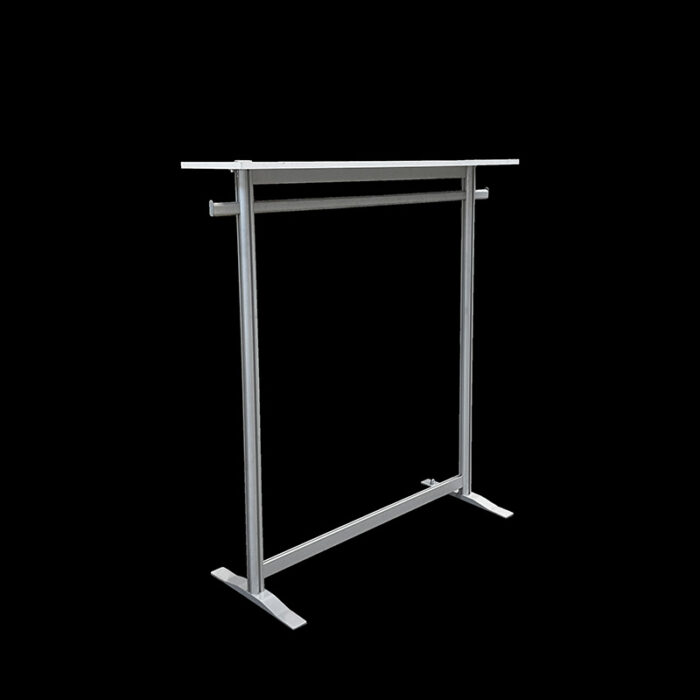 Kledingrek HxB133x120cm met plank 120x30cm op voeten - Afbeelding 1