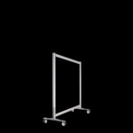 Glaswand HxB115x104cm gehard glas op wielen