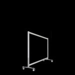 Glaswand HxB115x145cm gehard glas op wielen