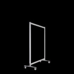 Glaswand HxB156x104cm gehard glas op wielen