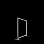 Glaswand HxB108x104cm gehard glas op voeten