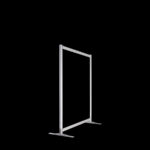 Glaswand HxB149x104cm gehard glas op voeten