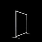 Glaswand HxB149x145cm gehard glas op voeten