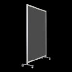 Glaswand HxB197x145cm geëtst glas op wielen