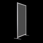 Glaswand HxB190x104cm geëtst glas op voeten