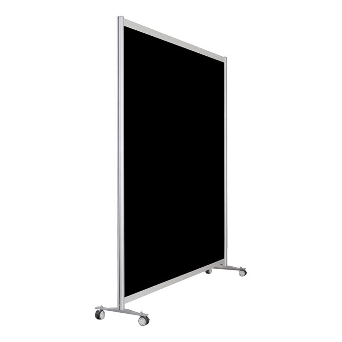 Wand zwart op wielen HxB220x203cm Scheidingswand expositiewand op wielen