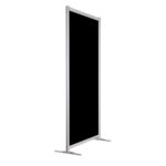 Wand zwart op voeten HxB213x104cm