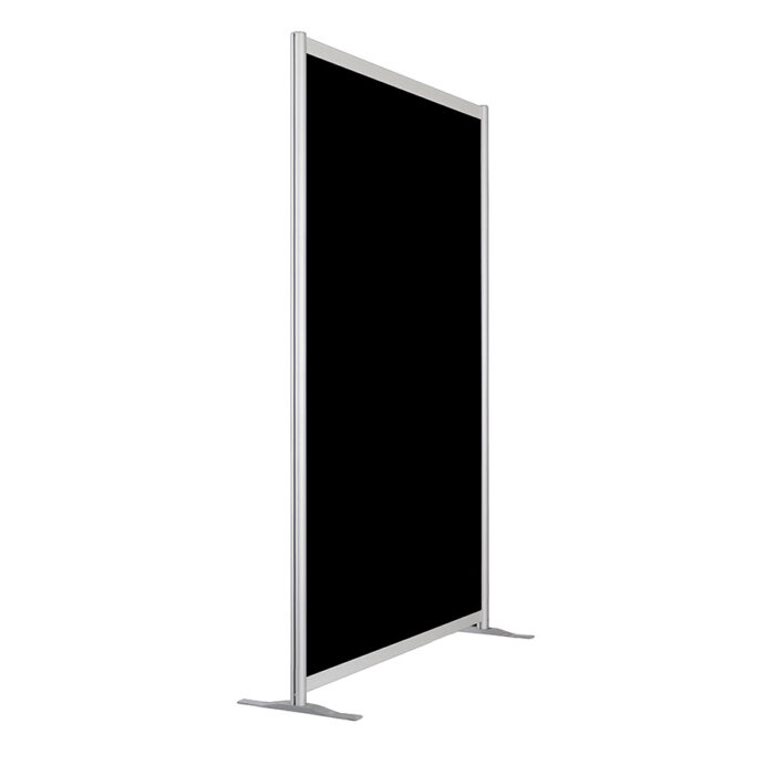 Wand zwart op voeten HxB213x145cm