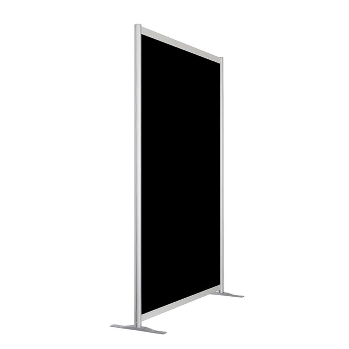 Wand zwart op voeten HxB213x203cm
