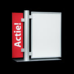 A3 Infodrager Madrid tafelmodel met banierklemmen