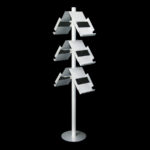 A4 Folderzuil Le Havre HxB188x50cm 6x A4 folderhouder voor 2-zijdig gebruik