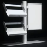 A5 Folderstandaard Genua met 2x folderbak A5 en 1x posterraam A4 dubbelzijdig