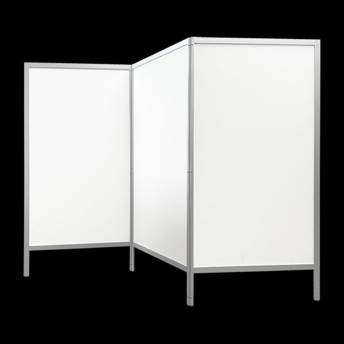 Expowand 3-luiks wit HxB210x312cm met dichte onderzijde
