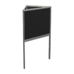 Expowand 3-luiks zwart HxB210x312cm met open onderzijde - Afbeelding 2