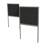 Expowand 3-luiks zwart HxB210x312cm met open onderzijde - Afbeelding 7