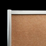 Akoestische wand vilt beige hoekdetail