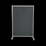 Akoestische wand vilt grijs op wielen HxB197x130cm