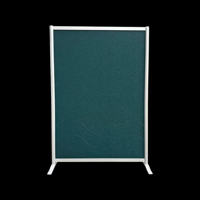 Akoestische wand vilt donkergroen op voeten HxB190x130cm - Afbeelding 2