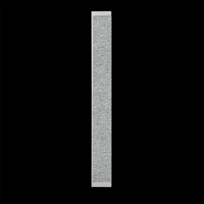 Wandaanzetstuk akoestische wand vilt witgrijs HxB185x20cm