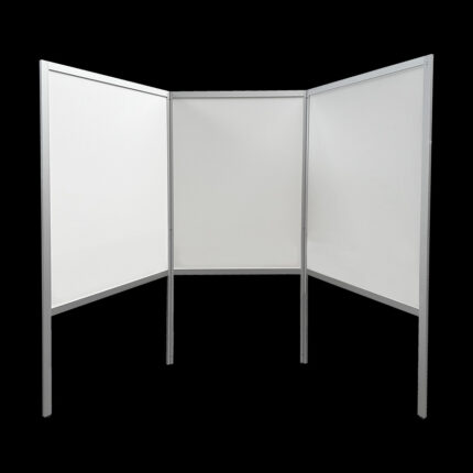 Expowand 3-luiks wit HxB210x312cm met halfopen onderzijde