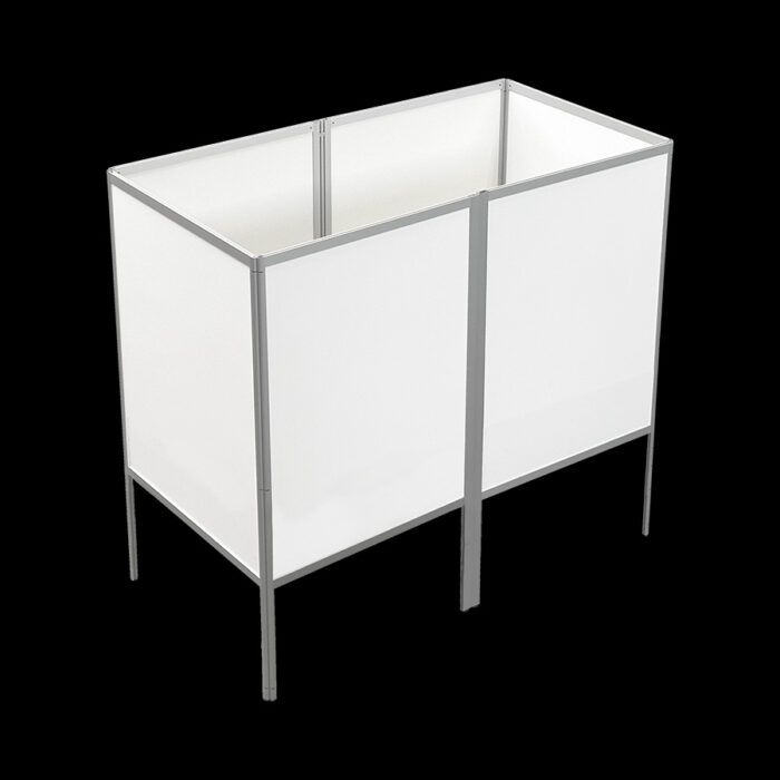 Expowand 3-luiks wit HxB210x312cm met halfopen onderzijde