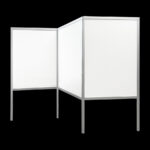 Expowand 3-luiks wit HxB210x312cm met halfopen onderzijde