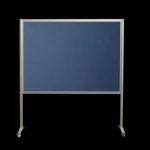 Prikbordwand halfdicht HxB199x190 blauw op wielen