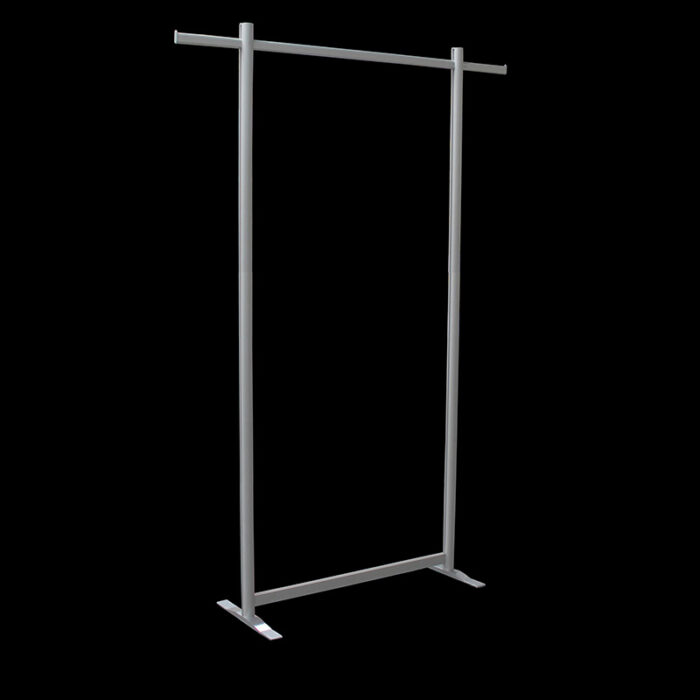 Kledingrek extra hoog HxBxD229x155x45cm op voeten - Afbeelding 1