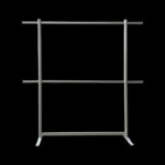 Kledingrek hoog HxBxD190x195x45cm dubbele inhang op voeten - Afbeelding 2