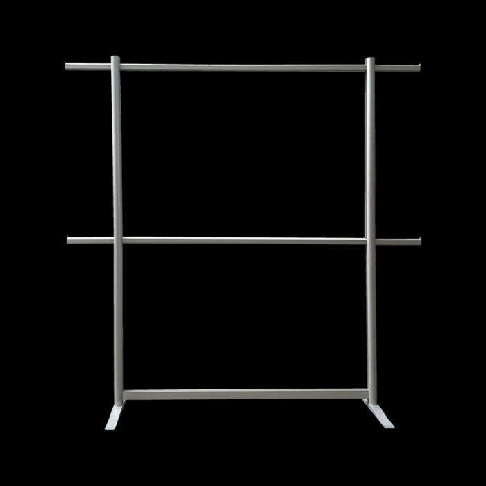 Kledingrek hoog HxBxD190x195x45cm dubbele inhang op voeten - Afbeelding 2
