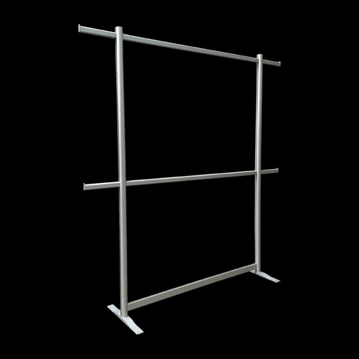 Kledingrek hoog HxBxD190x195x45cm dubbele inhang op voeten - Afbeelding 1