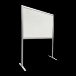 Emaille whiteboardwand HxB190x145cm wit op voeten zijaanzicht