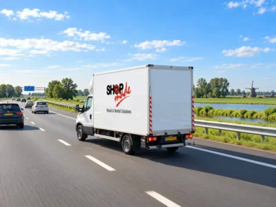 Bus van Shopmade op de snelweg